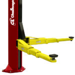 Challenger Lifts model CL12 Heavy Duty two post automotive lift	  CL12 Heavy Duty two post automotive lift with standard stack adapters	CL12 Heavy Duty two post lift features a single point air actuated lock release	CL12 Heavy Duty two post lift oversized steel pulley. CL12 3-stage front and 3-stage rear arms provide greater extension and retraction.